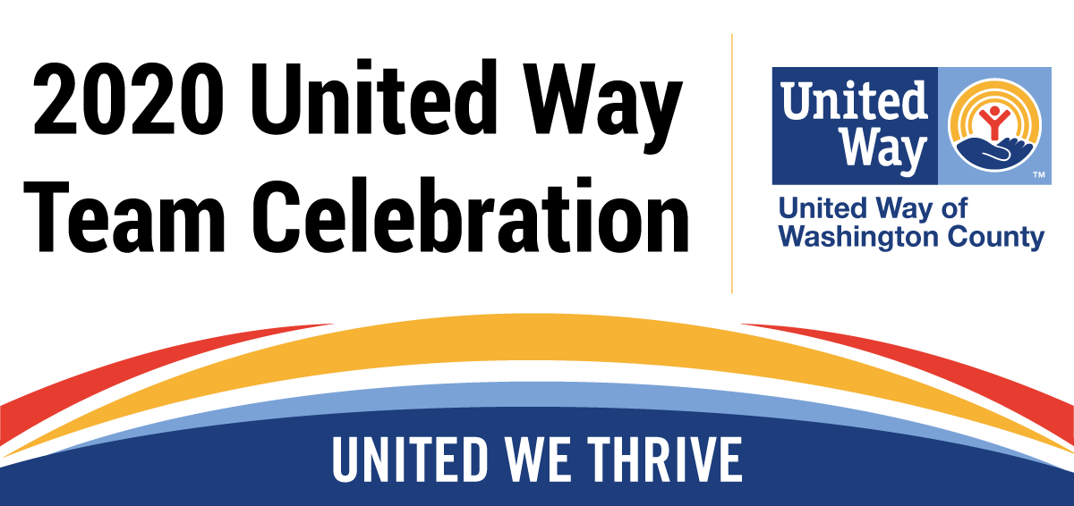 Image of the United Way logo and text that says 2020 United Way Team Celebration