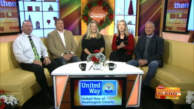 CEO Kristin Brandner with school principals on The Morning Blend